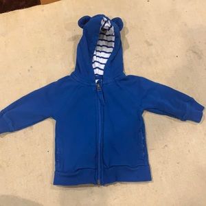 HANNA ANDERSSON teddy bear zip up hoodie 6-12 mos.